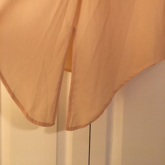 American Eagle Sheer Blush Tie Up Crop Top Medium - Picture 6 of 7